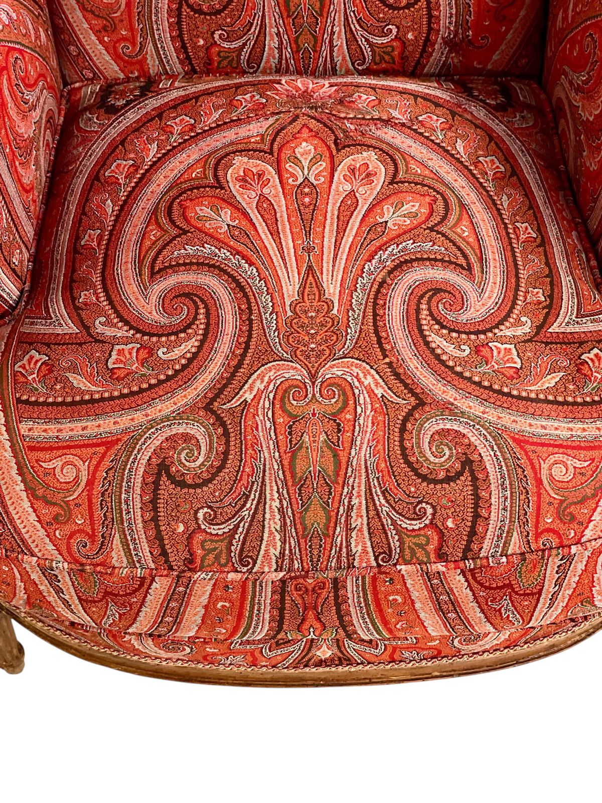 photo buy 18th Century Directoire Bergère Chair With Paisley Upholstery