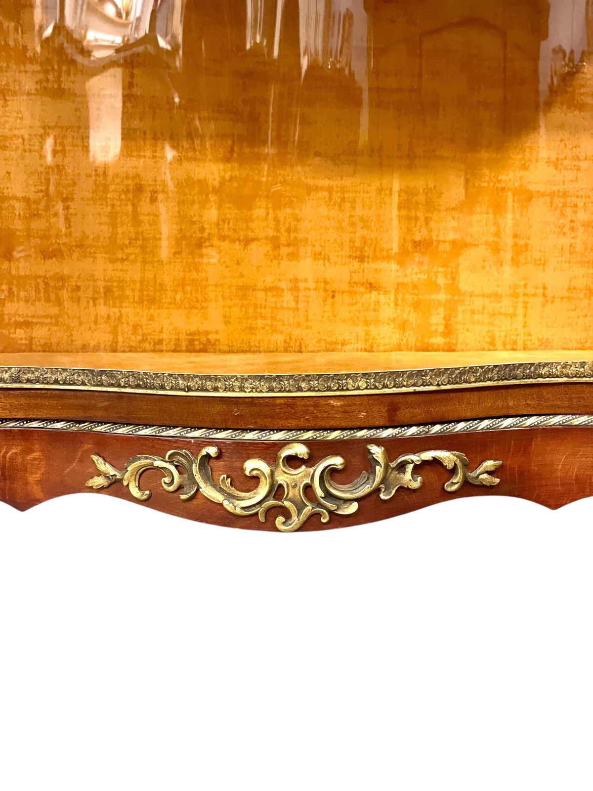 19th Century Louis XV Vitrine With Marble Top And Ormolu Mounts photo for sale