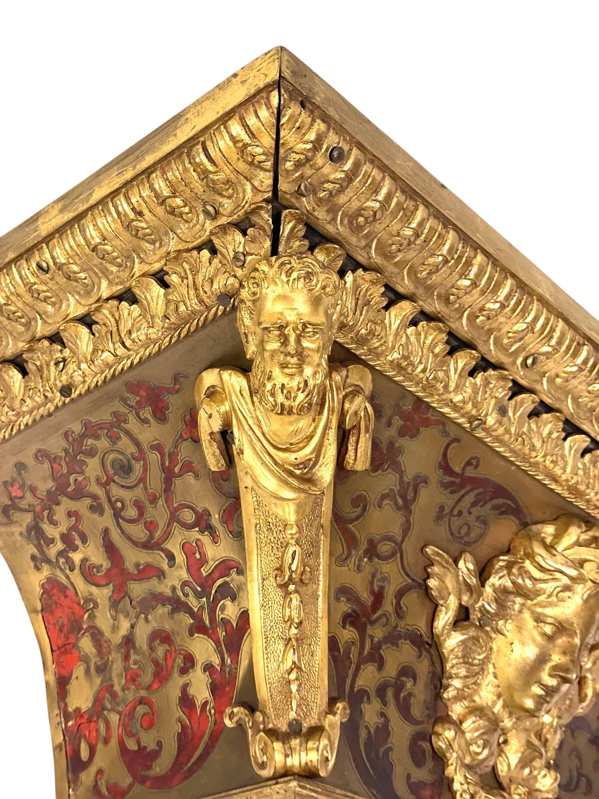 19th Century Wall Bracket Console With Gilt Bronze Mask And Satyrs photo furniture