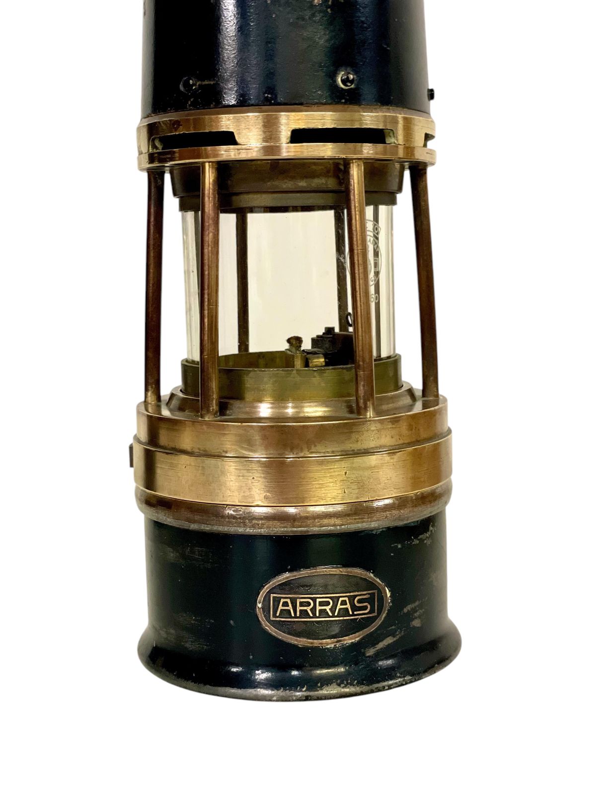 photo buy Rare Arras Miner Lamps With Baccarat Crystal, Early 20th Century