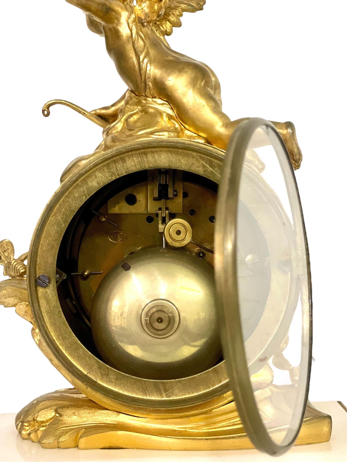 photo buy 19th Century Gilt Bronze And Marble Clock, Signed Oudin à Marseille