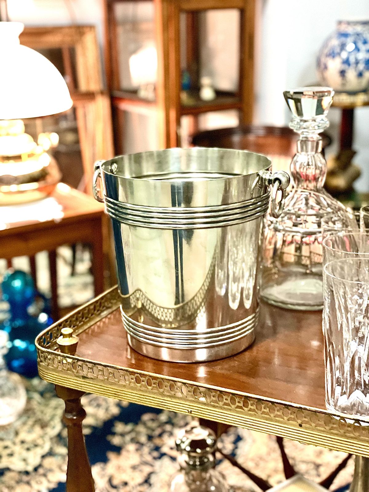photo furniture 1930s Silver Plated Champagne Bucket, "Gallia" Collection By Christofle