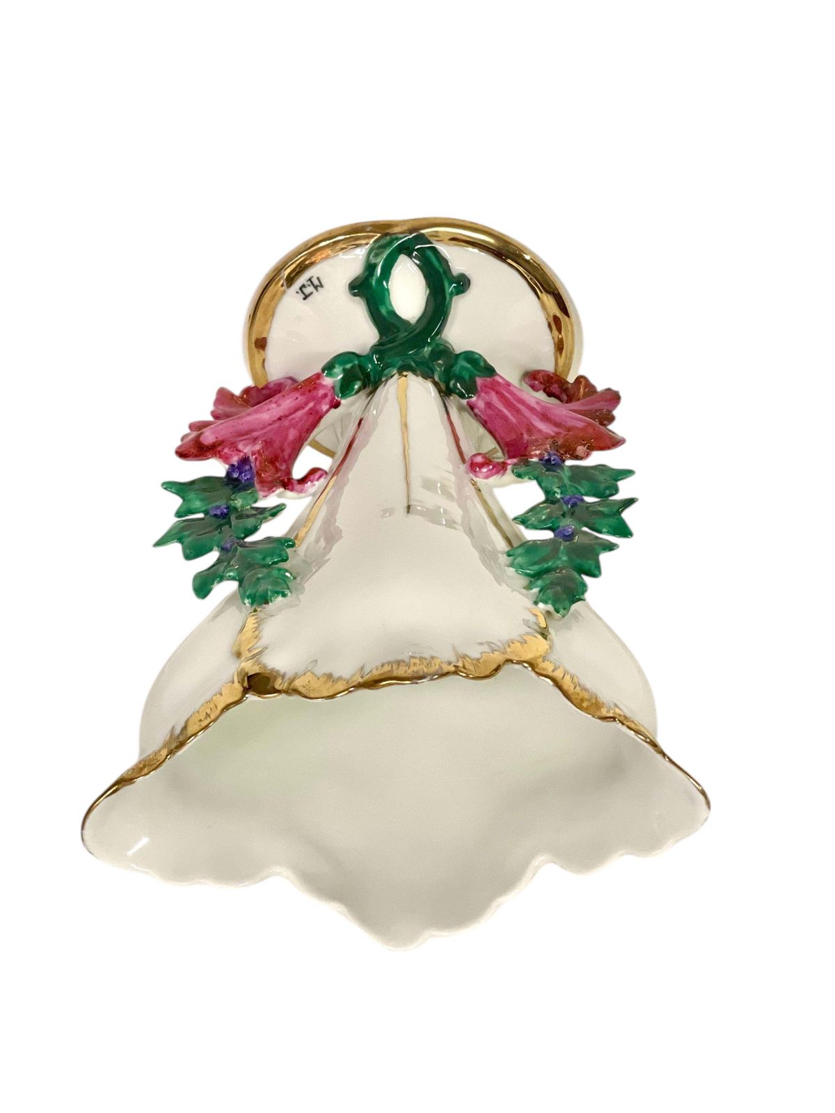 photo for sale 19th Century Porcelain Wedding Vase With Gilded Accents