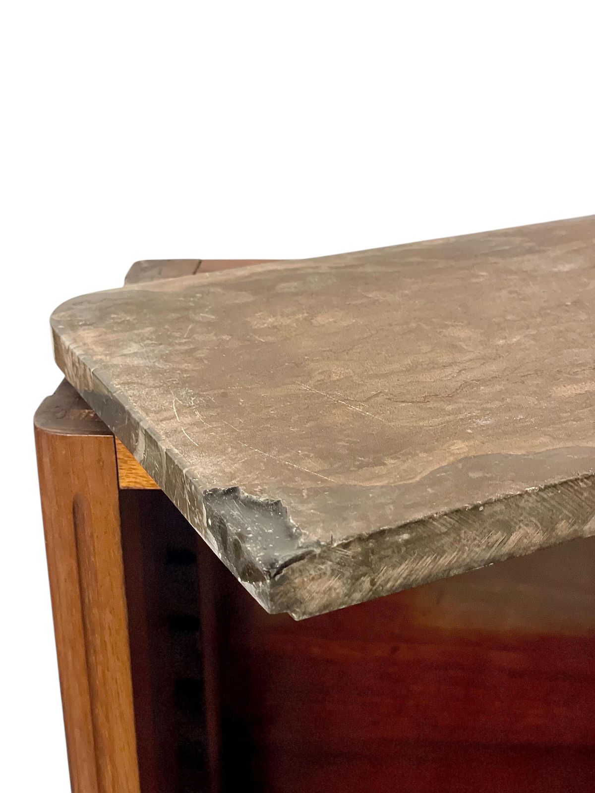 photo vintage 19th Century Walnut Bibus Or Book Case With Marble Top
