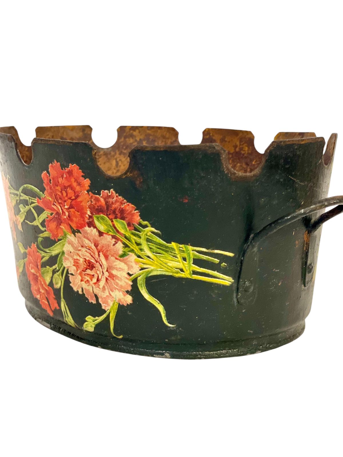 photo furniture 19th Century Exquisite Hand Painted Petite Cachepot