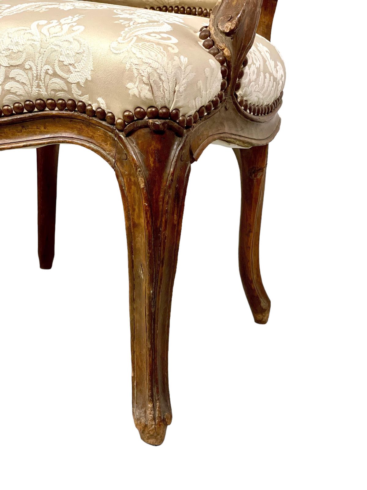 photo vintage 18th Century Louis XV Period Fauteuil By Mathieu Bauve