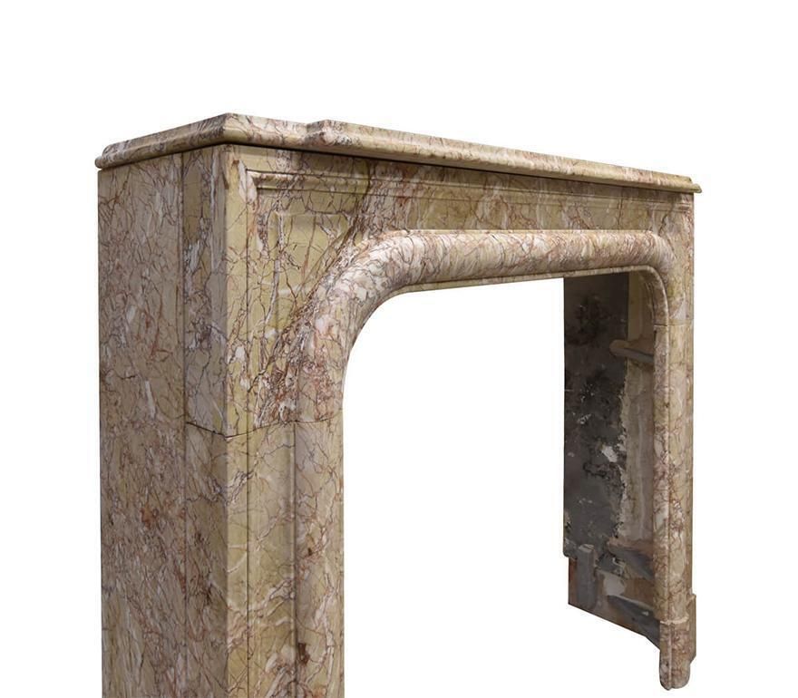 Yellow/Pink Marble Boudin Freplace Mantel 19th Century photo Home Fixtures