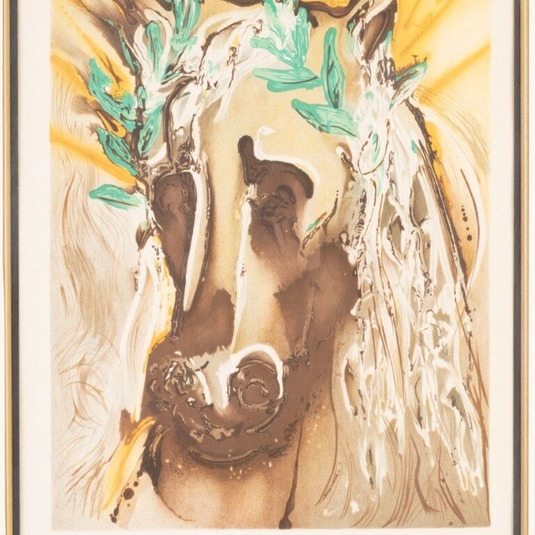 Salvador Dali “Horse Of Spring” Hand Signed & Numbered 1972 Lithograph photo furniture