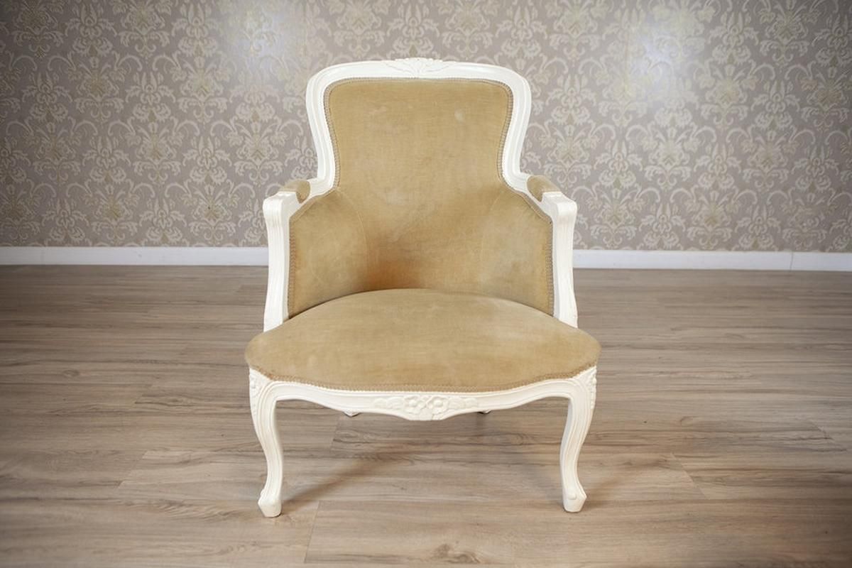 Pair Of Rococo Style Beech Bergere Chairs, Early 20th Century photo vinterior