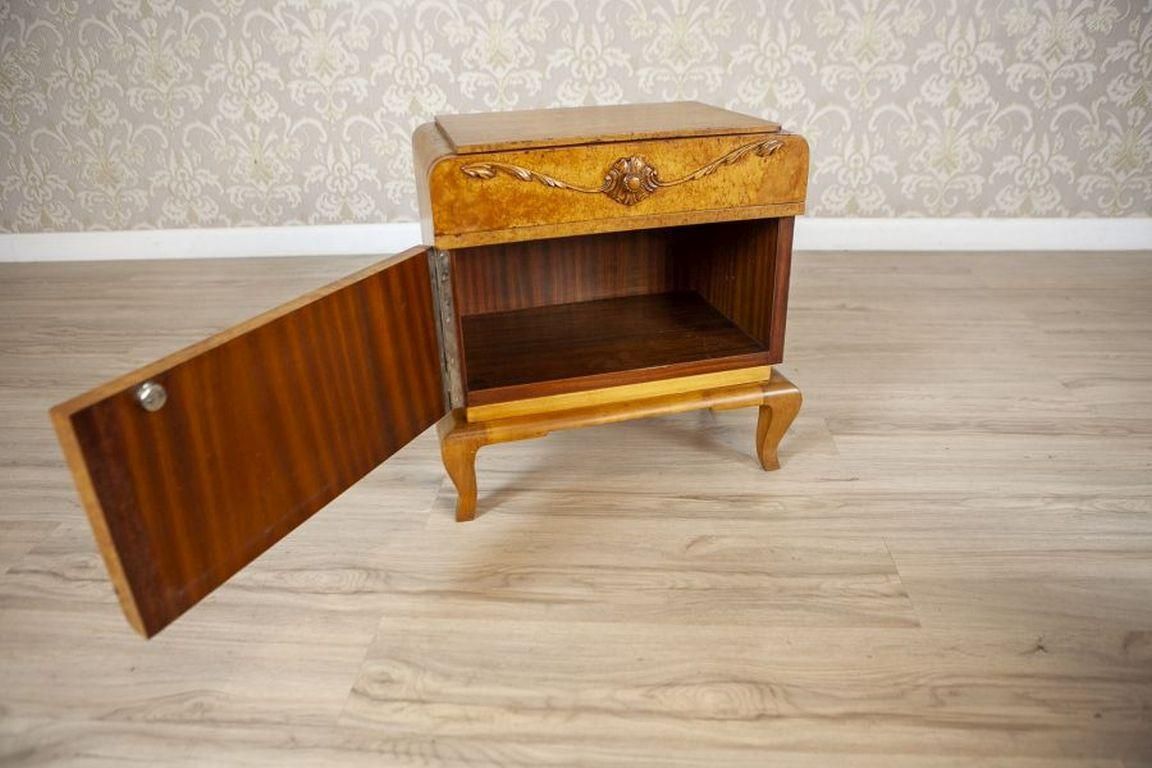 Two Nightstands From The Early 20th Century Veneered With Karelian Birch photo buy