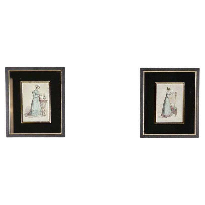 Pair Of Prints From The Early 20th Century Depicting Woman