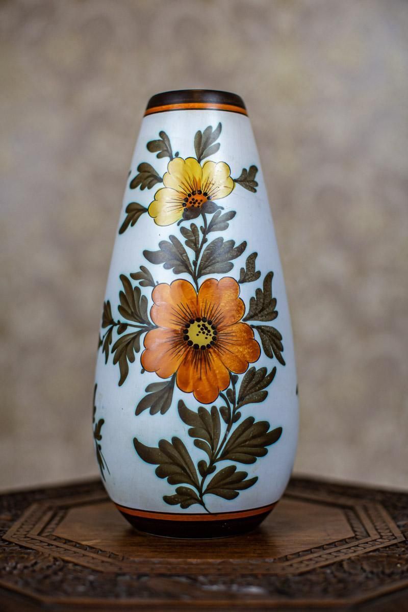 Ceramic Vase From The Early 20th Century In Floral Motifs photo for sale