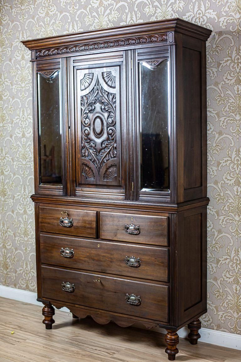 Scandinavian Walnut Buffet In Dark Brown, Early 20th Century photo furniture