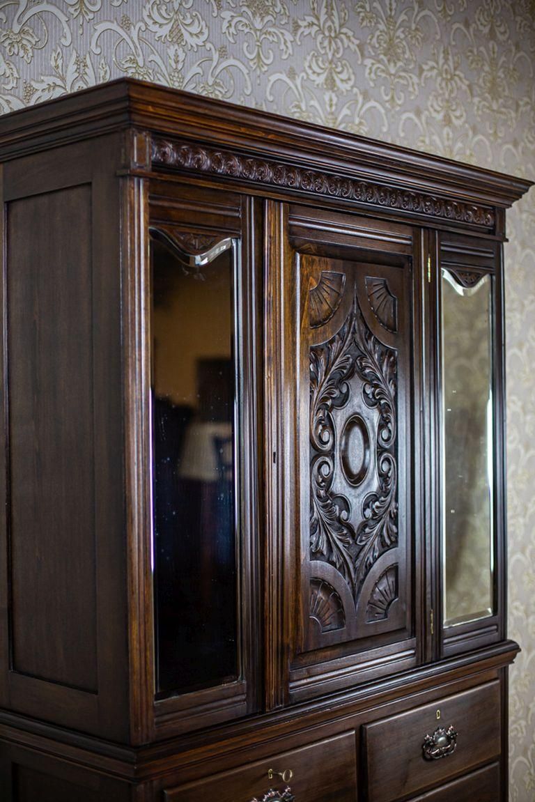 photo vinterior Scandinavian Walnut Buffet In Dark Brown, Early 20th Century