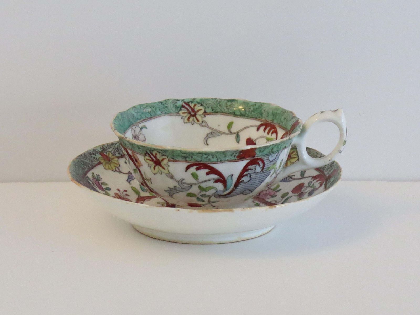 Home Decor William Ivth Pair (A) Of C J Masons Cups & Saucers Porcelain Ptn 223, Ca 1830 photo