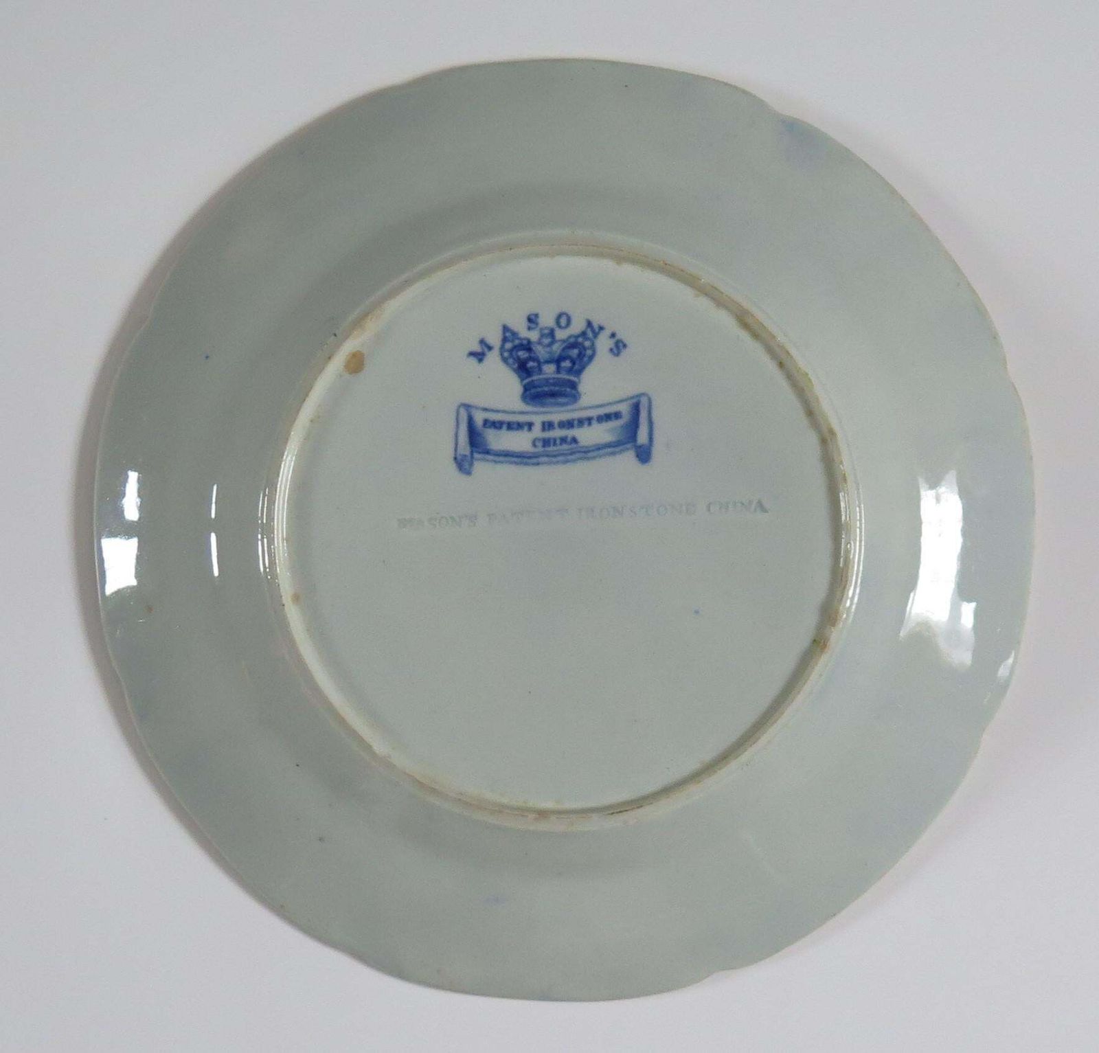 photo for sale Georgian Set Of Six Masons Ironstone Desert Plates Scroll Landscape Ptn, Ca 1818
