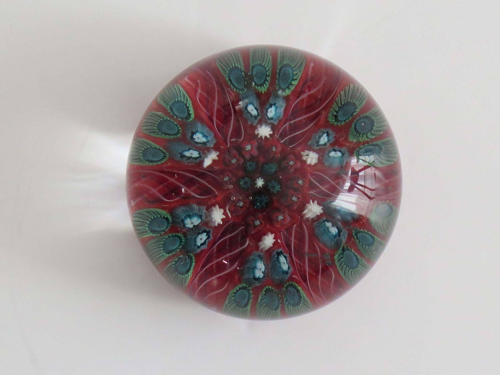 Glass Millefiori Vasart Paperweight Hand Blown, Scotland Circa 1960 photo furniture