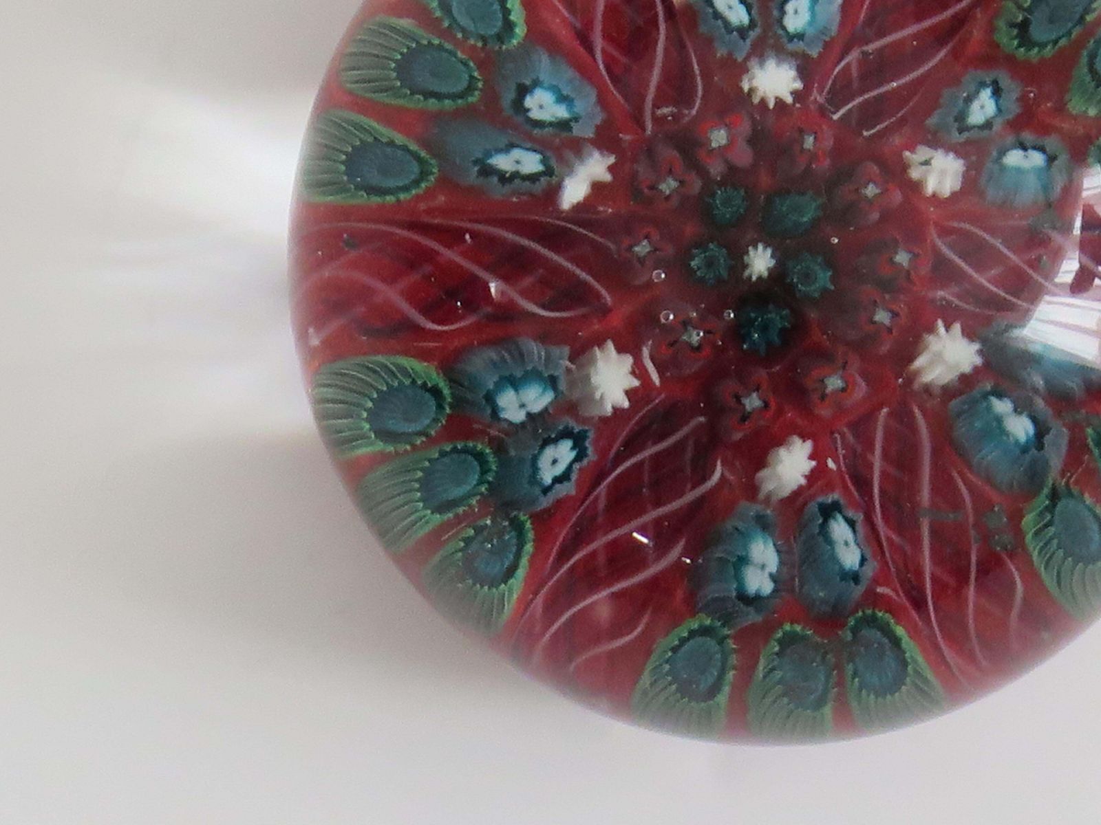 Glass Millefiori Vasart Paperweight Hand Blown, Scotland Circa 1960 photo vintage