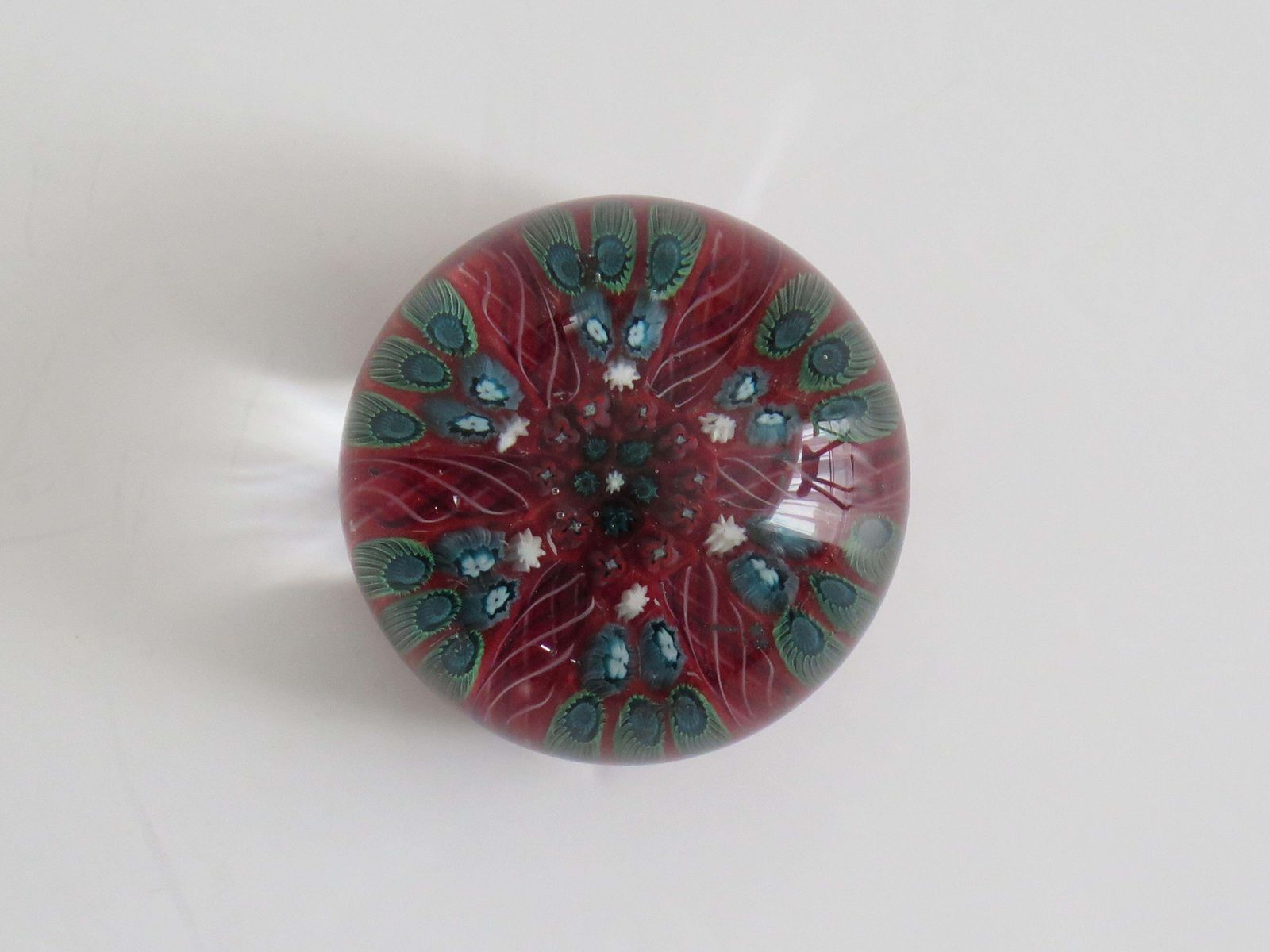 200.0 Glass Millefiori Vasart Paperweight Hand Blown, Scotland Circa 1960 photo
