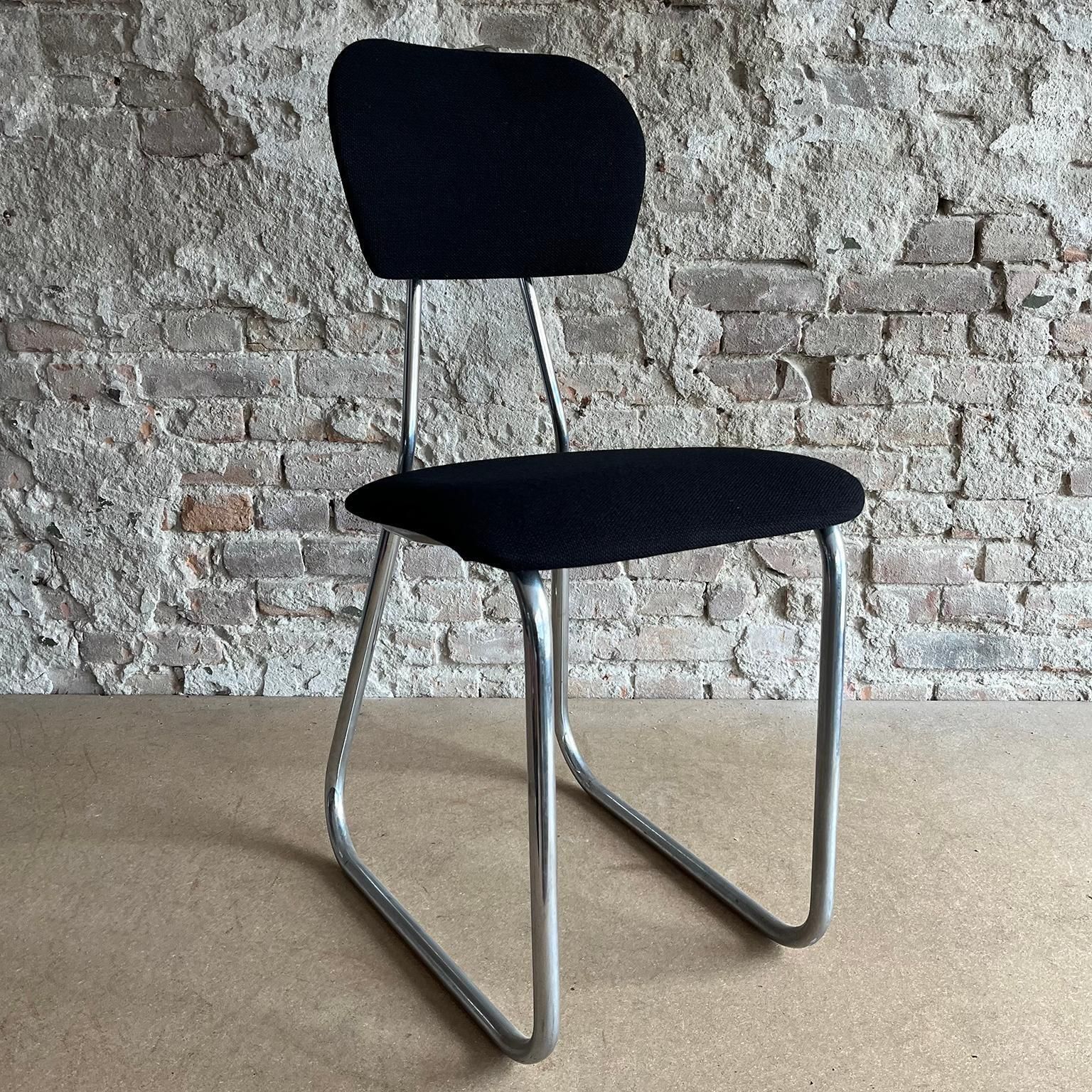 photo furniture W.H. Gispen For Gispen Culemborg, Holland, Original Pre War Typing Chair In Blac