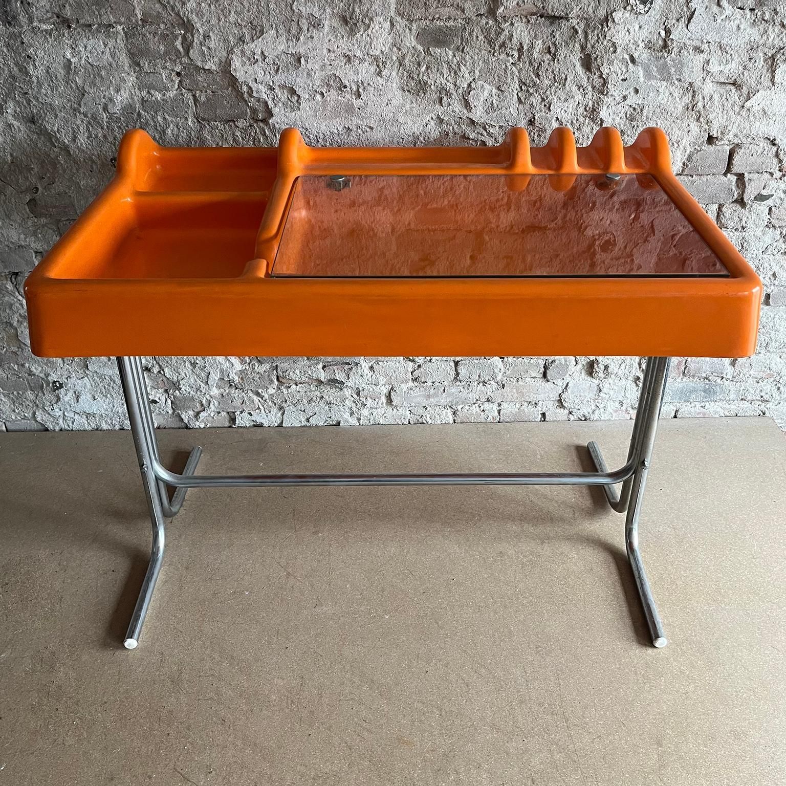 Furniture Space Age Orix Orange Writing Desk By Vittorio Parigi And Nani Prina For Molteni photo