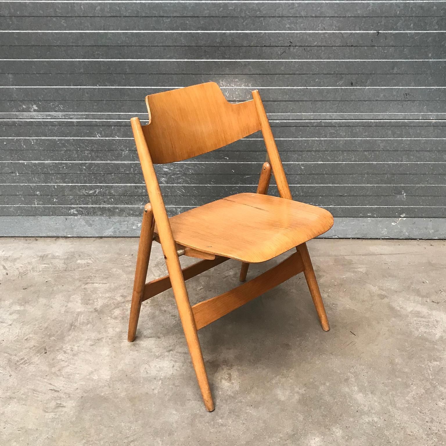 1952, Egon Eiermann For Wilde & Spieth, Wooden Folding Chair photo for sale