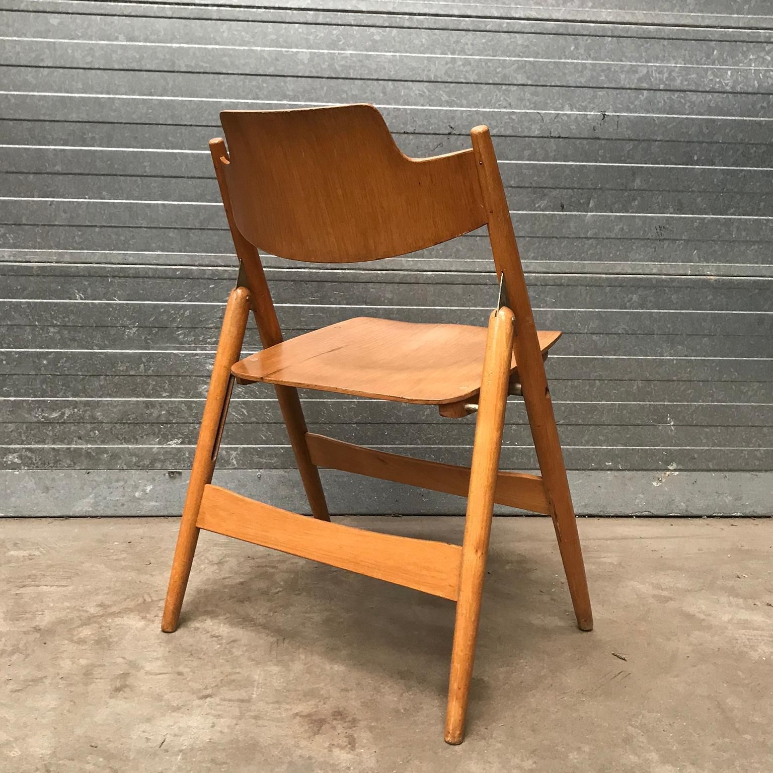 1952, Egon Eiermann For Wilde & Spieth, Wooden Folding Chair photo vinterior