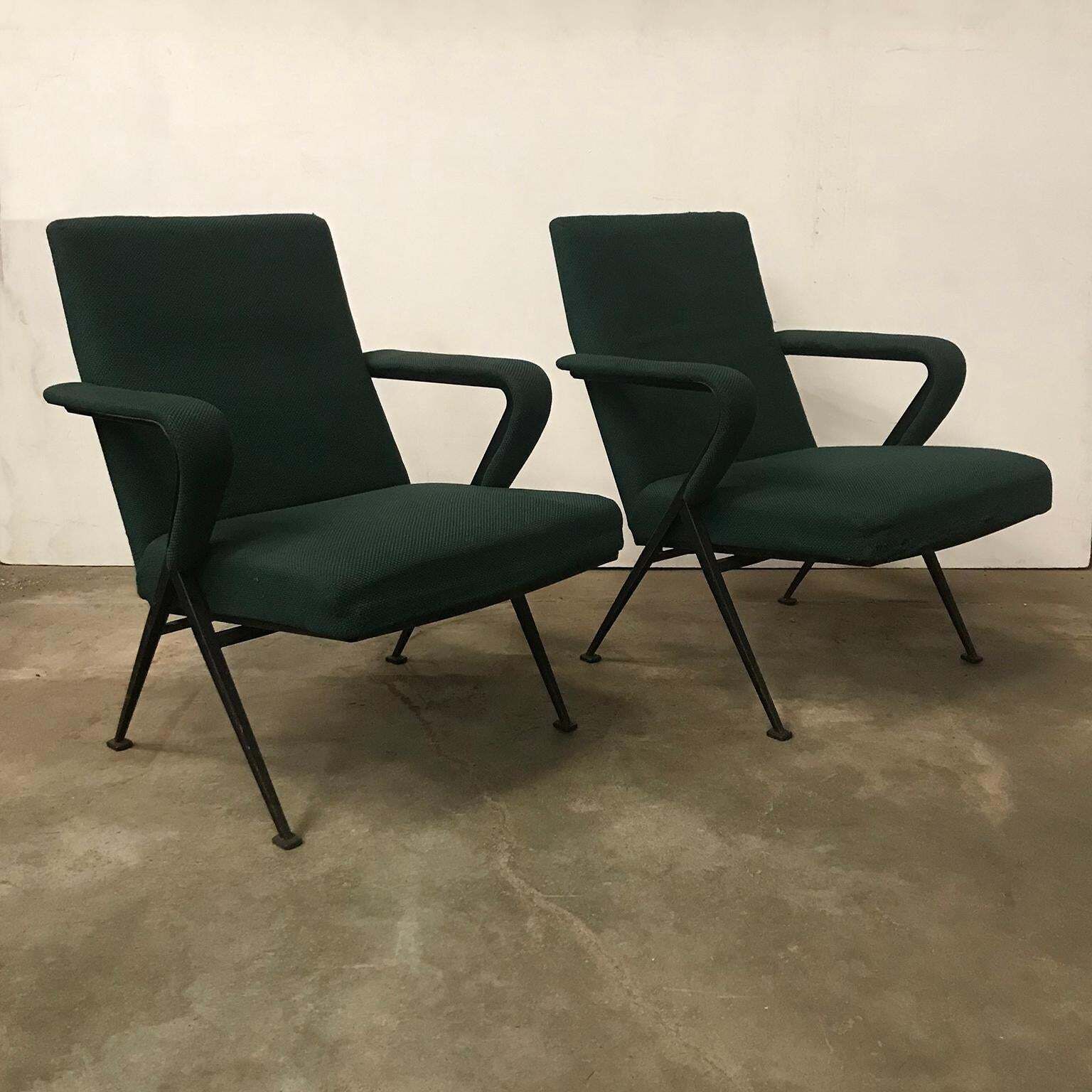1969 Friso Kramer, Ahrend De Cirkel Repose Lounge Armchair Green Upholstery photo furniture