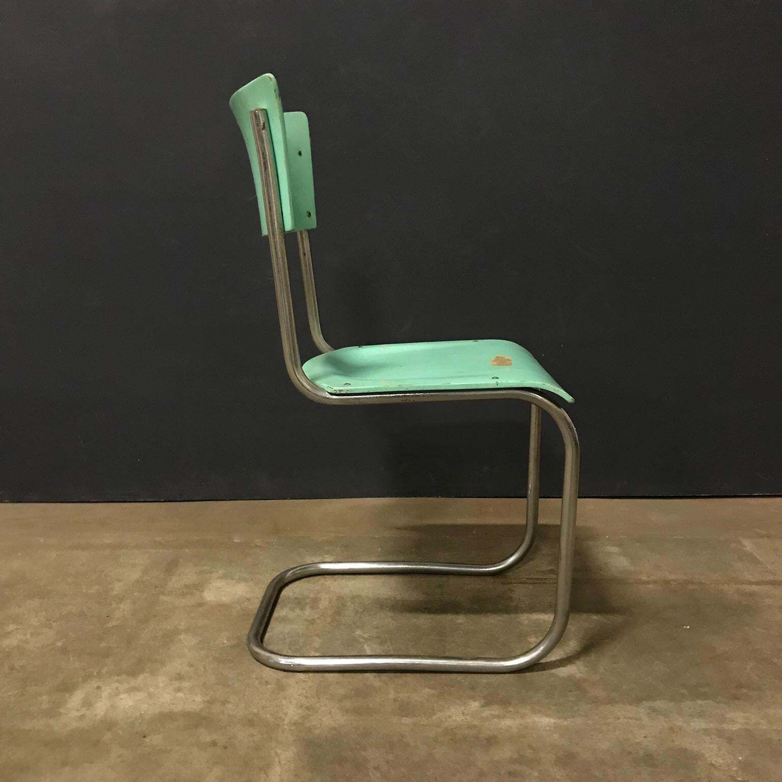 1931, Mart Stam For Thonet, Turquoise Wooden S43 photo furniture