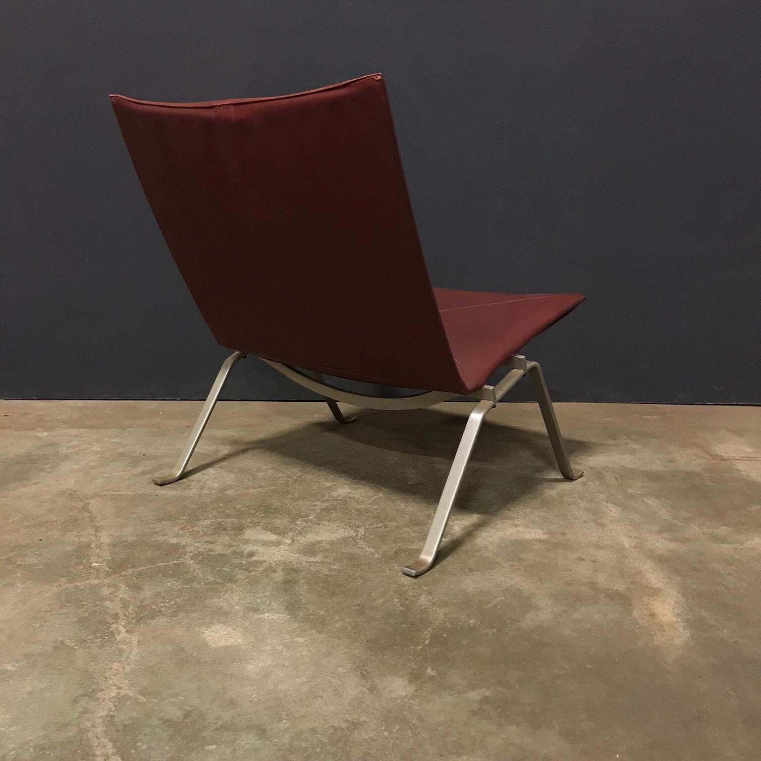 1956, Poul Kjaerholm For E. Kold Christensen, Pk22 Lounge Chair In Red Leather photo Furniture