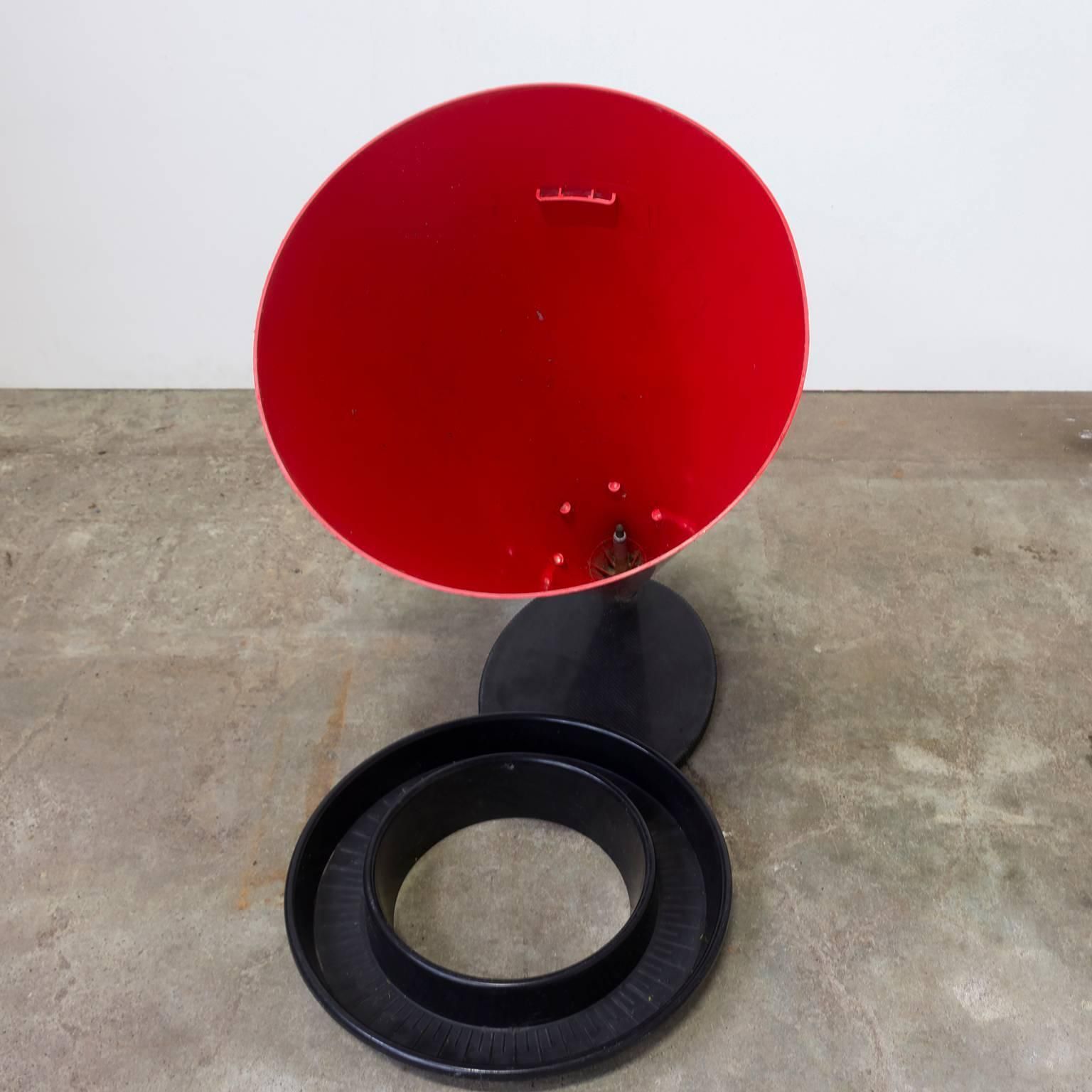 1989, Cortesi E Scansetti For Cartel, Plastic Wastepaper Bin In A Conical Shape photo vintage