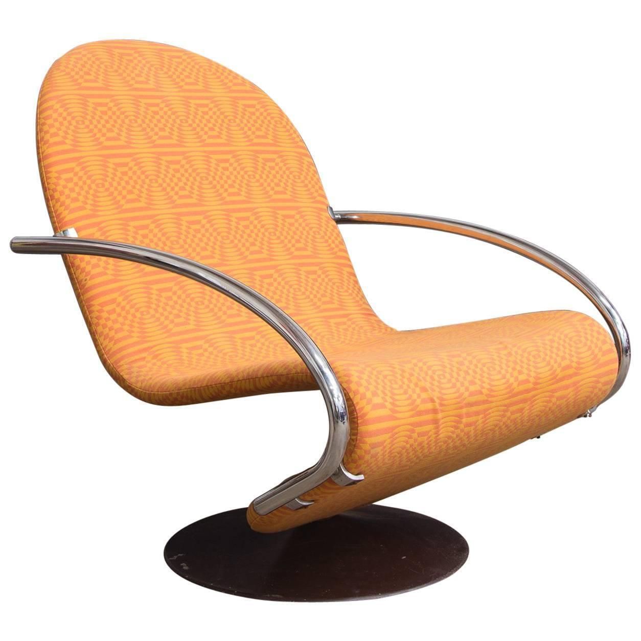 1973, Verner Panton, 1 2 3 Serie Easy Chair In Original Panton Fabric