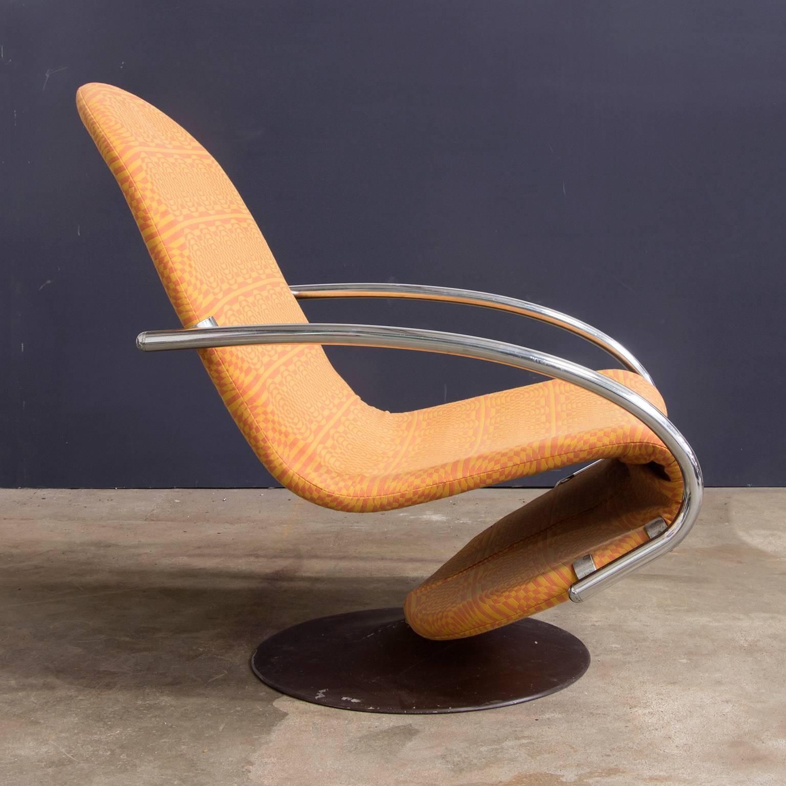 1973, Verner Panton, 1 2 3 Serie Easy Chair In Original Panton Fabric photo furniture