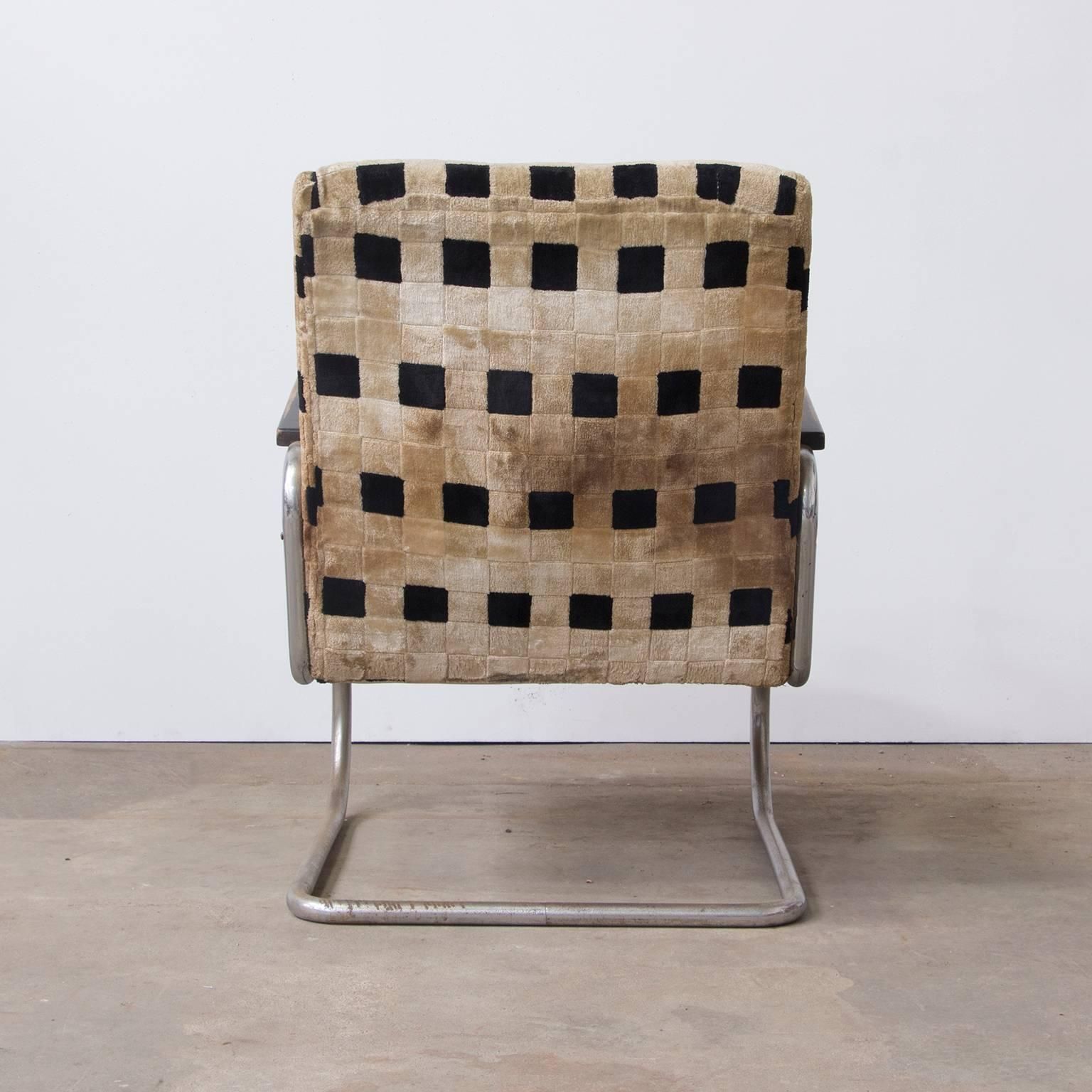 Original French Art Deco Lounge Chair And Original Soft Comfy Fabric, Circa 1935 photo Furniture