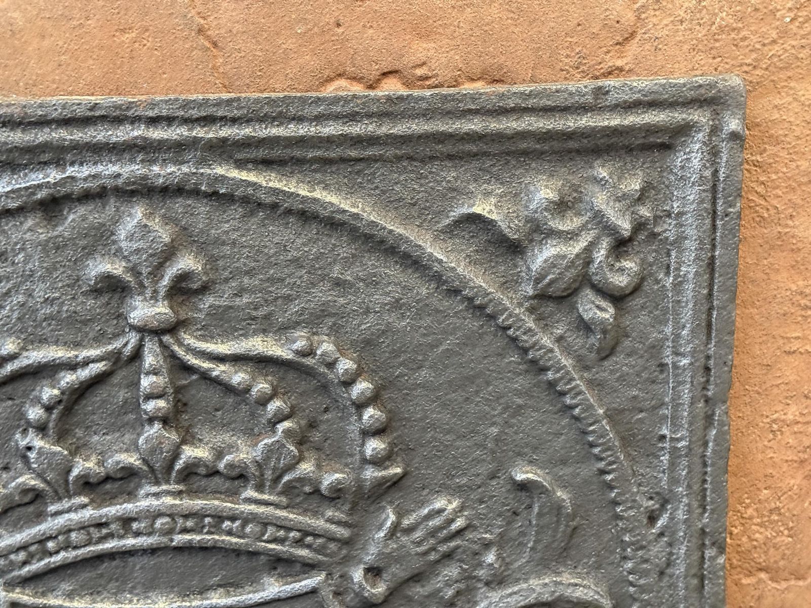 French Louis XV Period 'Arms Of France' Fireback, 18th Century photo vintage