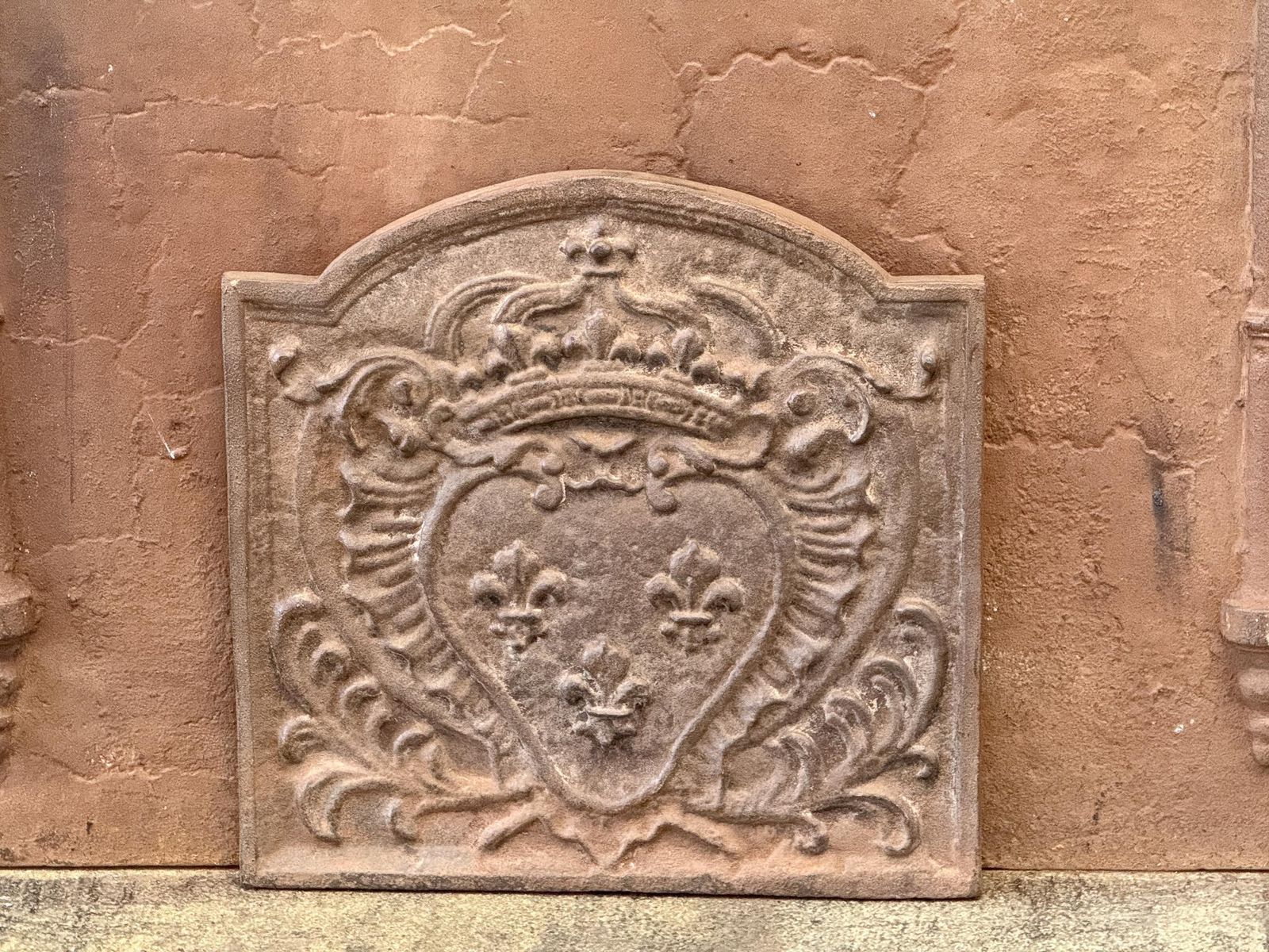 French Louis XV Style 'Arms Of France' Fireback / Backsplash photo for sale