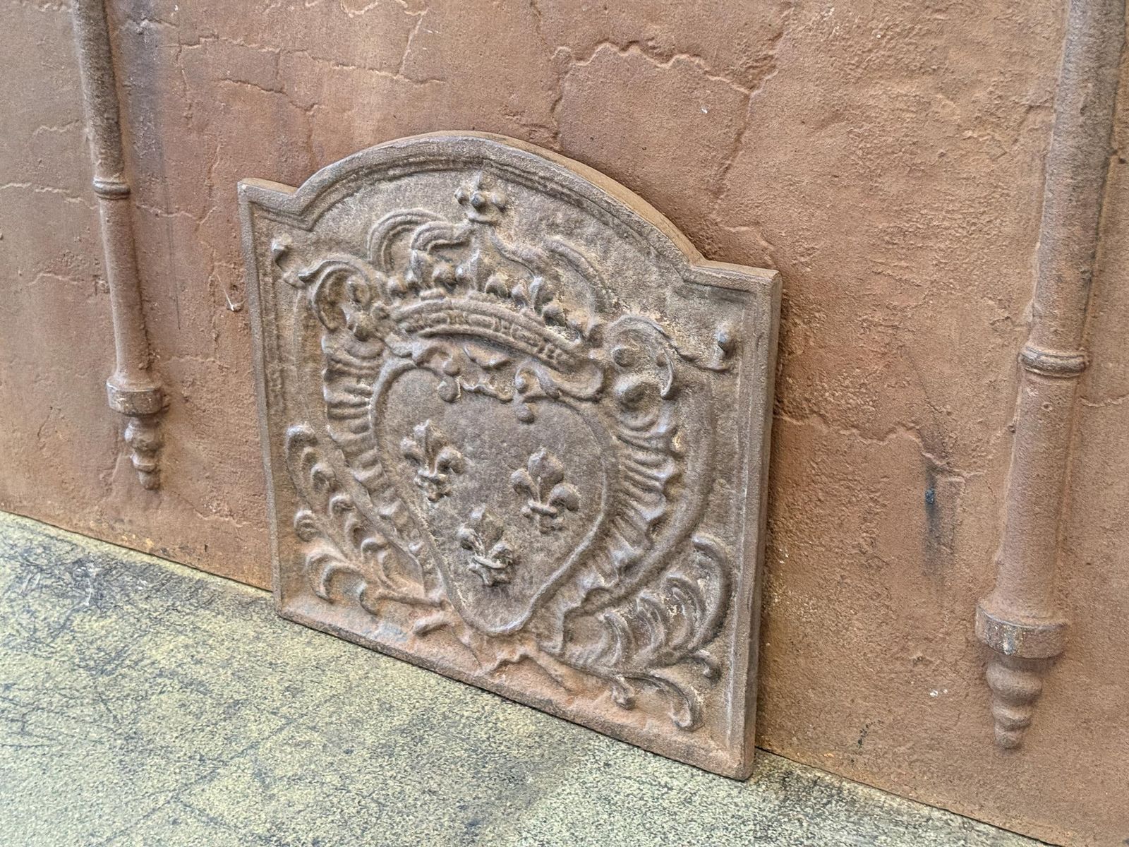 French Louis XV Style 'Arms Of France' Fireback / Backsplash photo 339.0
