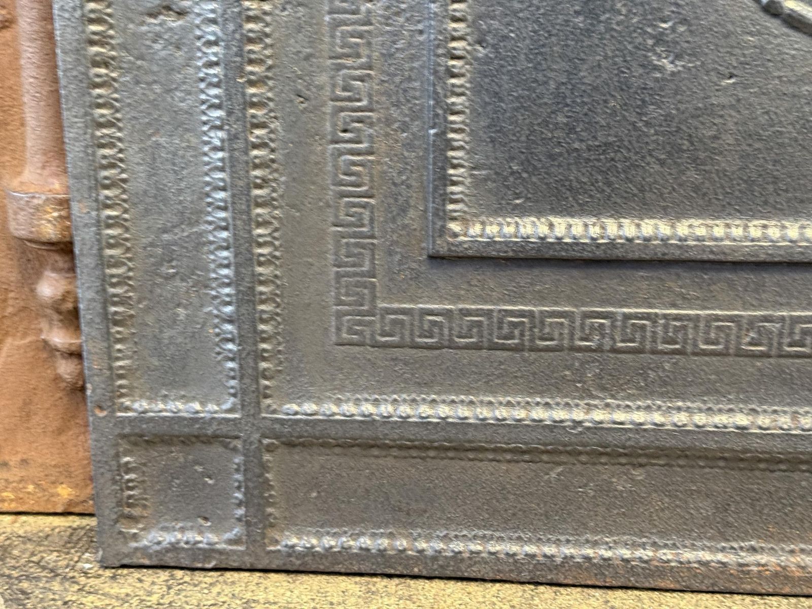 photo vintage French Art Deco 'Lady' Fireback / Backsplash, Early 20th Century
