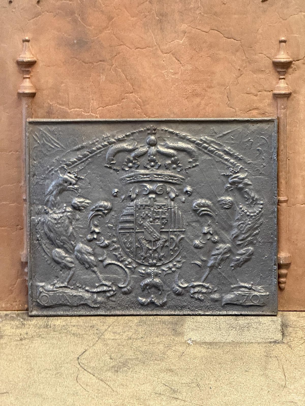 18th Century French 'Arms Of Lorraine' Fireback / Backsplash, Louis XV Period photo furniture