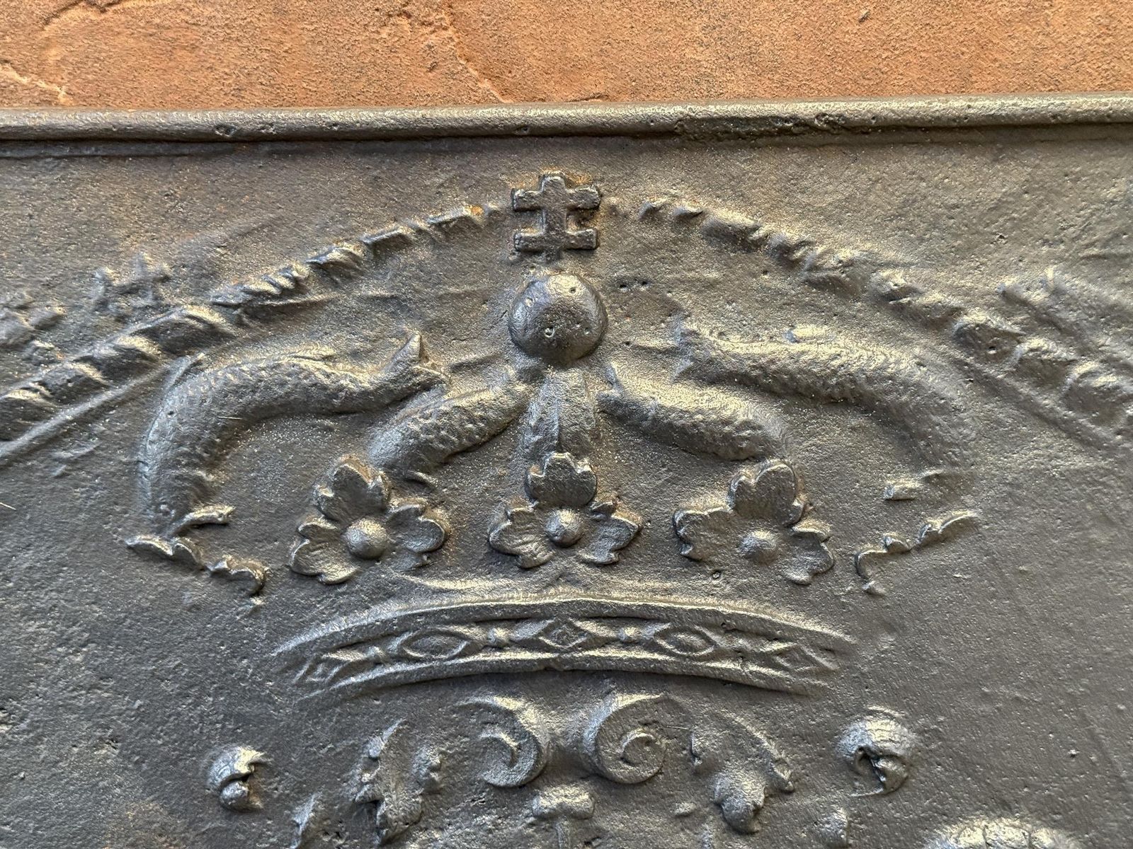 18th Century French 'Arms Of Lorraine' Fireback / Backsplash, Louis XV Period photo vinterior