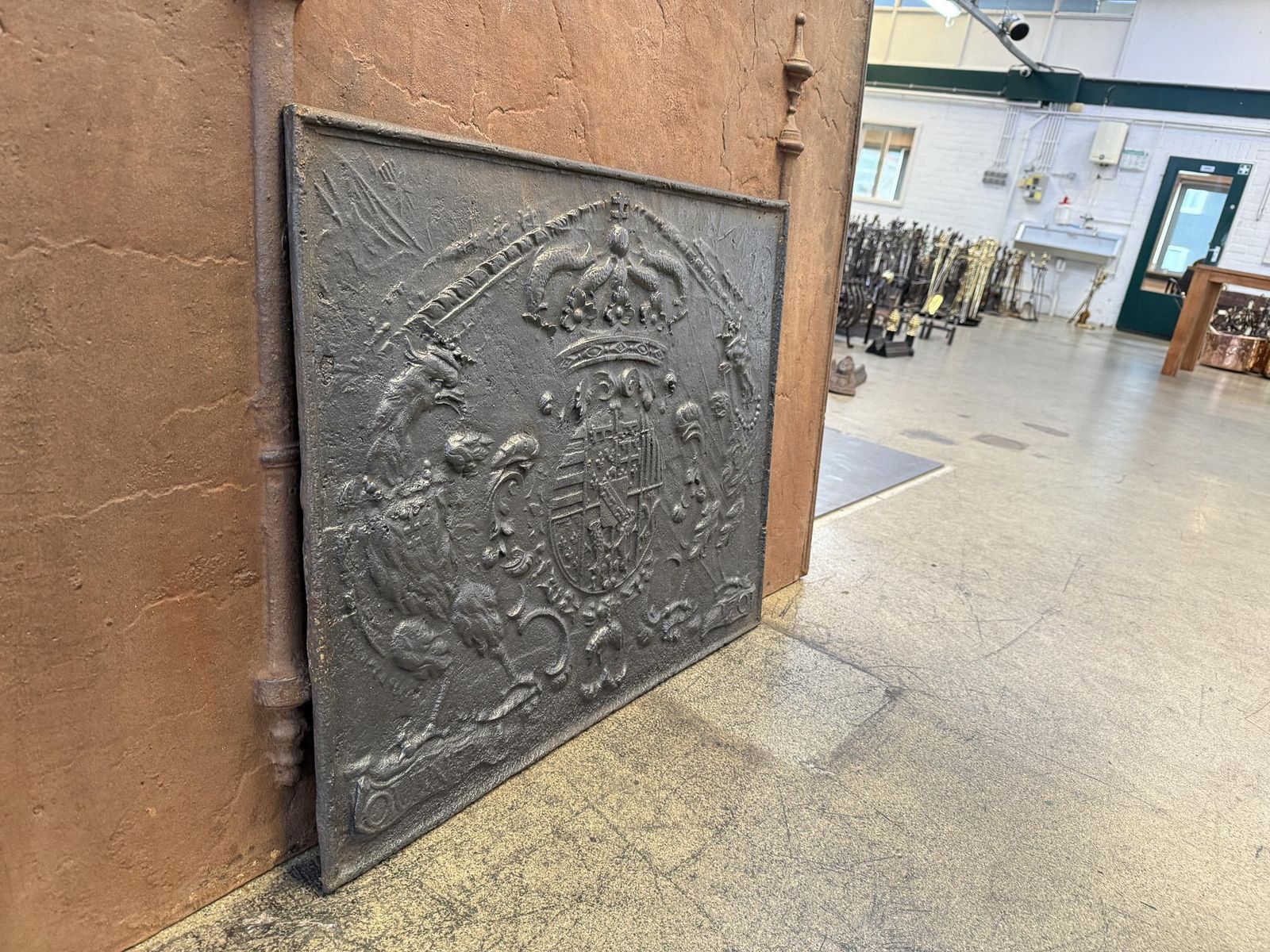 1265.0 18th Century French 'Arms Of Lorraine' Fireback / Backsplash, Louis XV Period photo