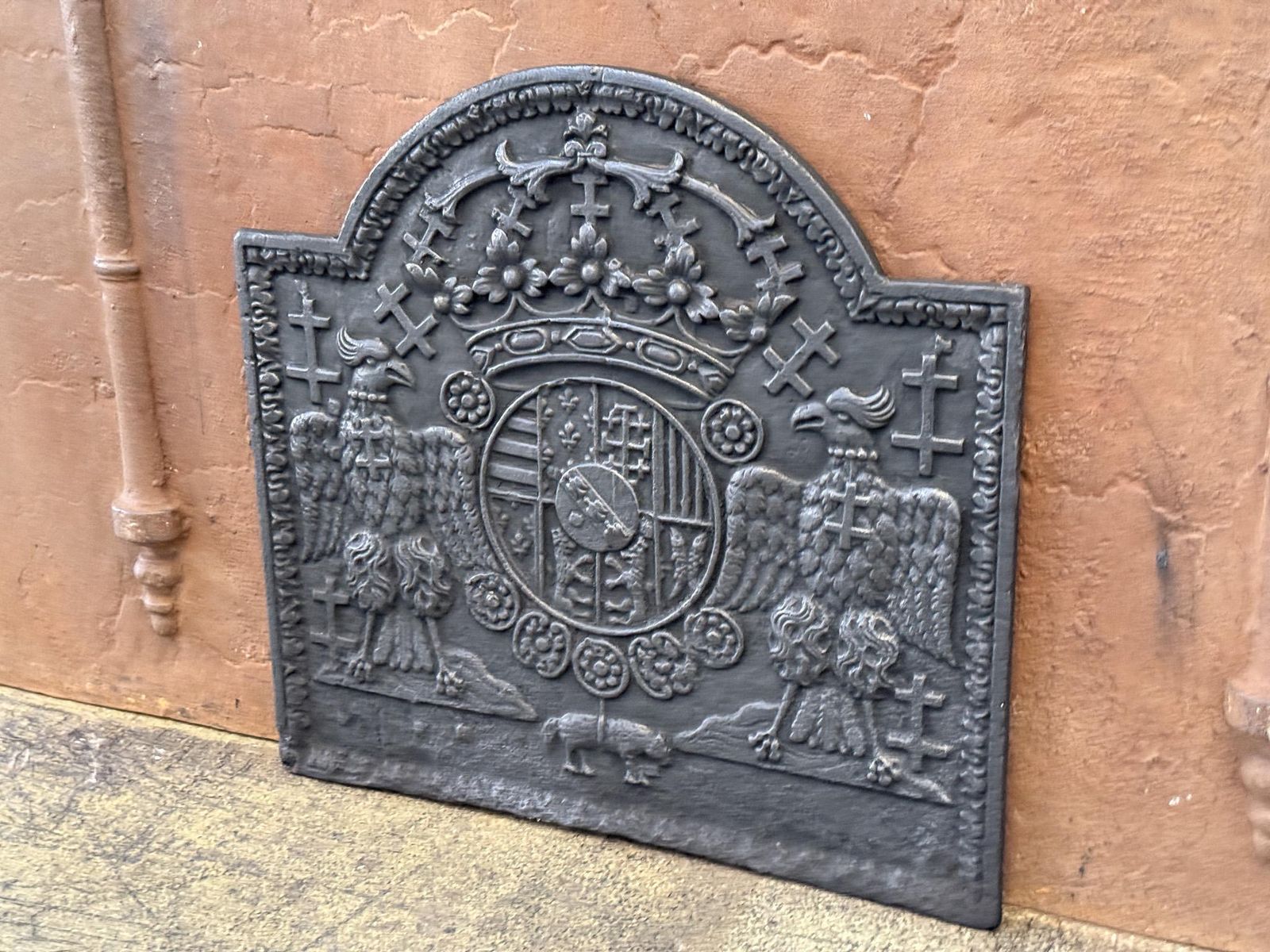 French 'Arms Of Lorraine' Fireback, Louis XIV Period photo furniture
