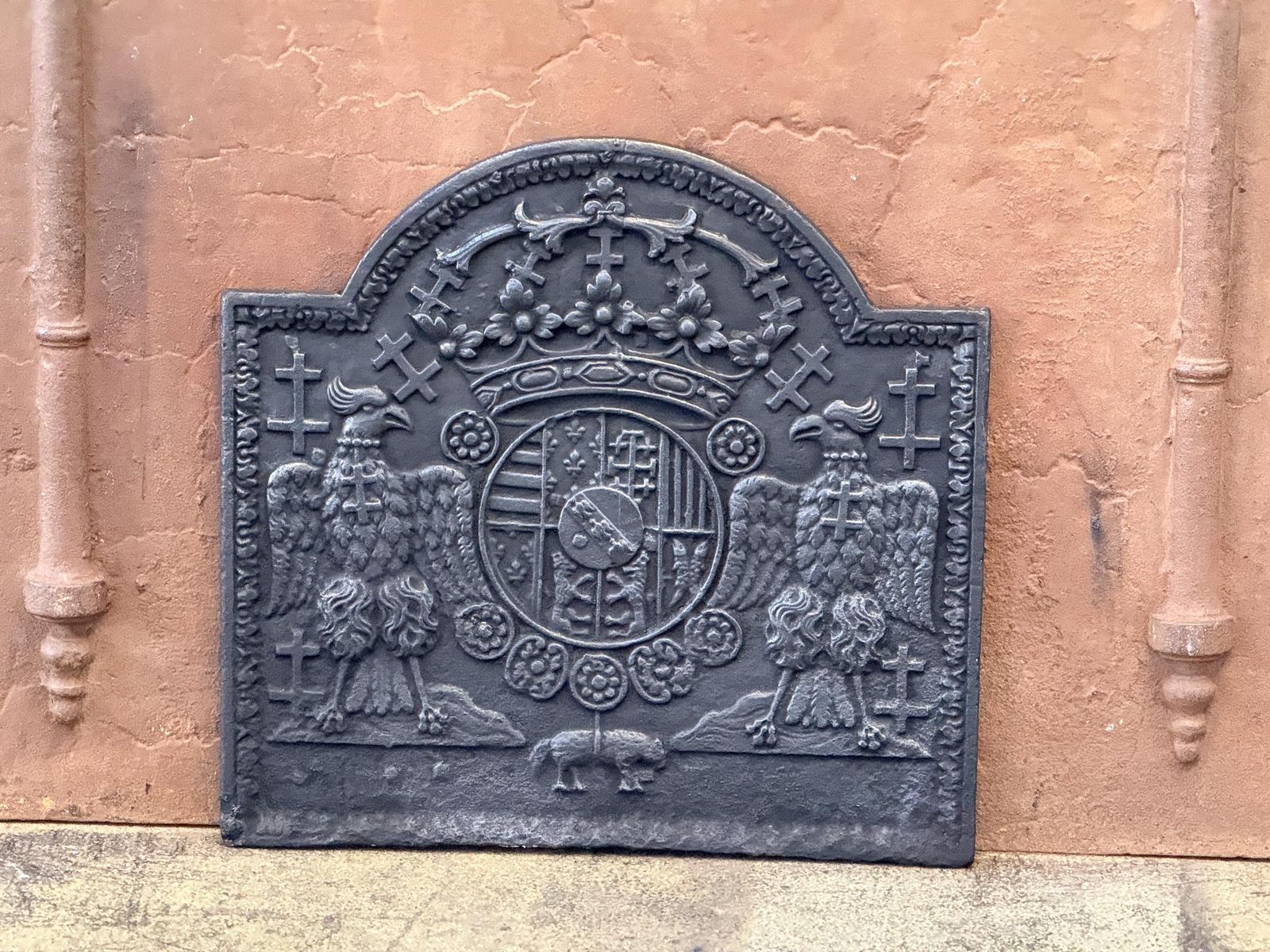 French 'Arms Of Lorraine' Fireback, Louis XIV Period photo for sale