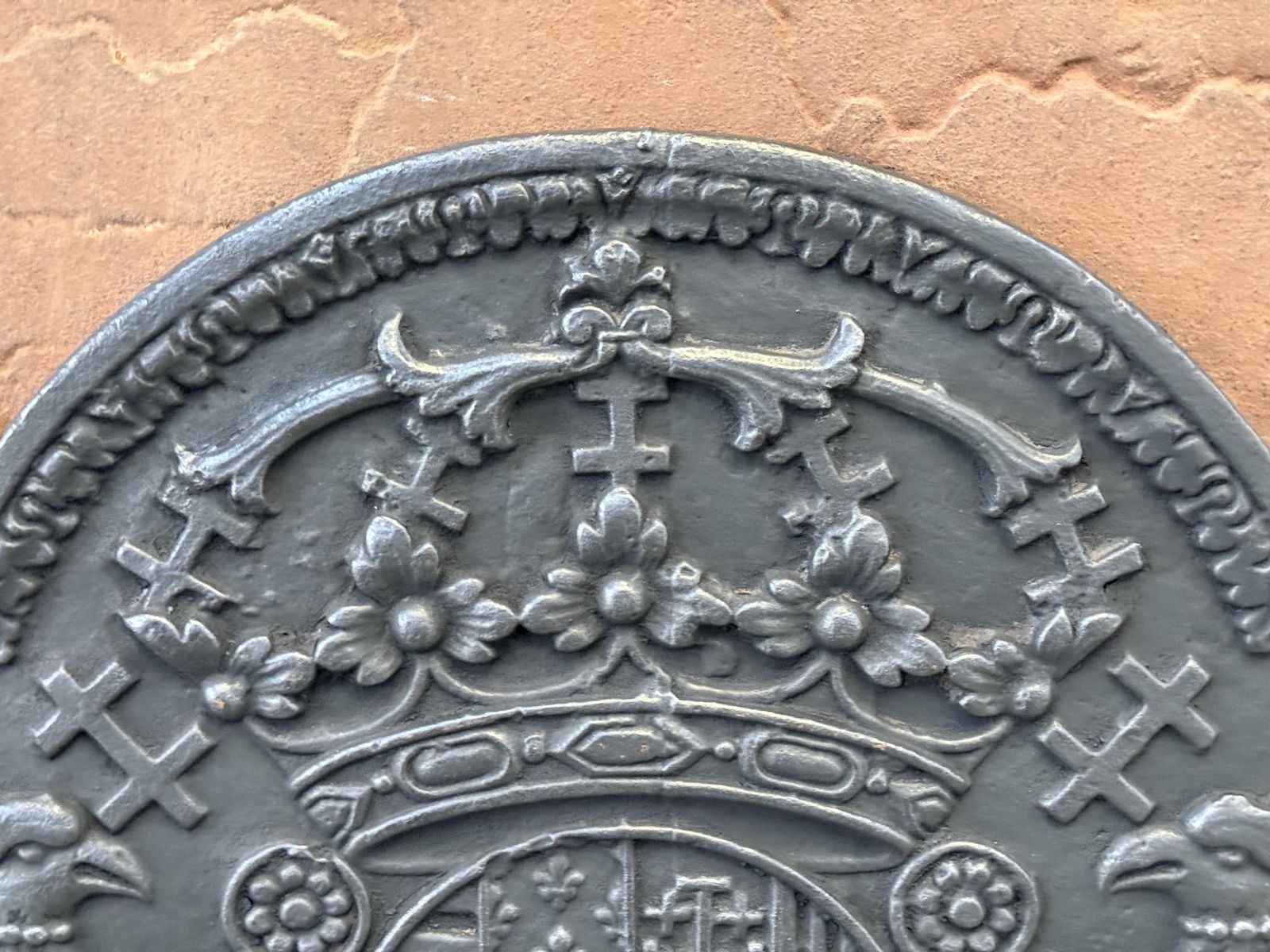 French 'Arms Of Lorraine' Fireback, Louis XIV Period photo 382.0