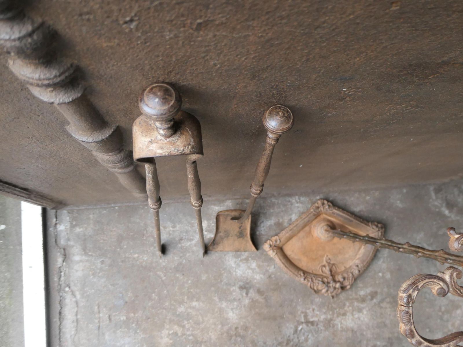 photo vinterior French Art Nouveau Fireplace Tools, Early 20th Century Period