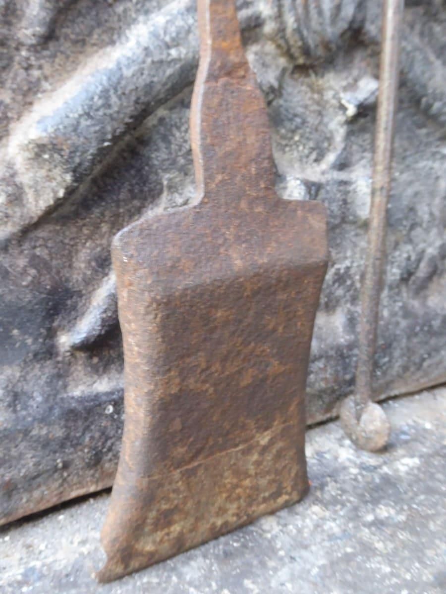 Rustic French Wrought Iron Fireplace Tools Or Fire Tools, Early 18th Century photo buy