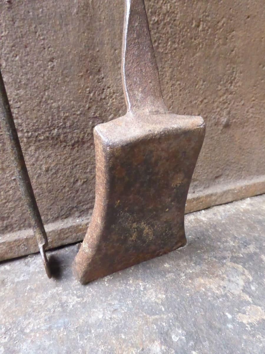 French Wrought Iron Fireplace Tools Or Fire Tools, Louis XV Period, 18th Century photo 253.0
