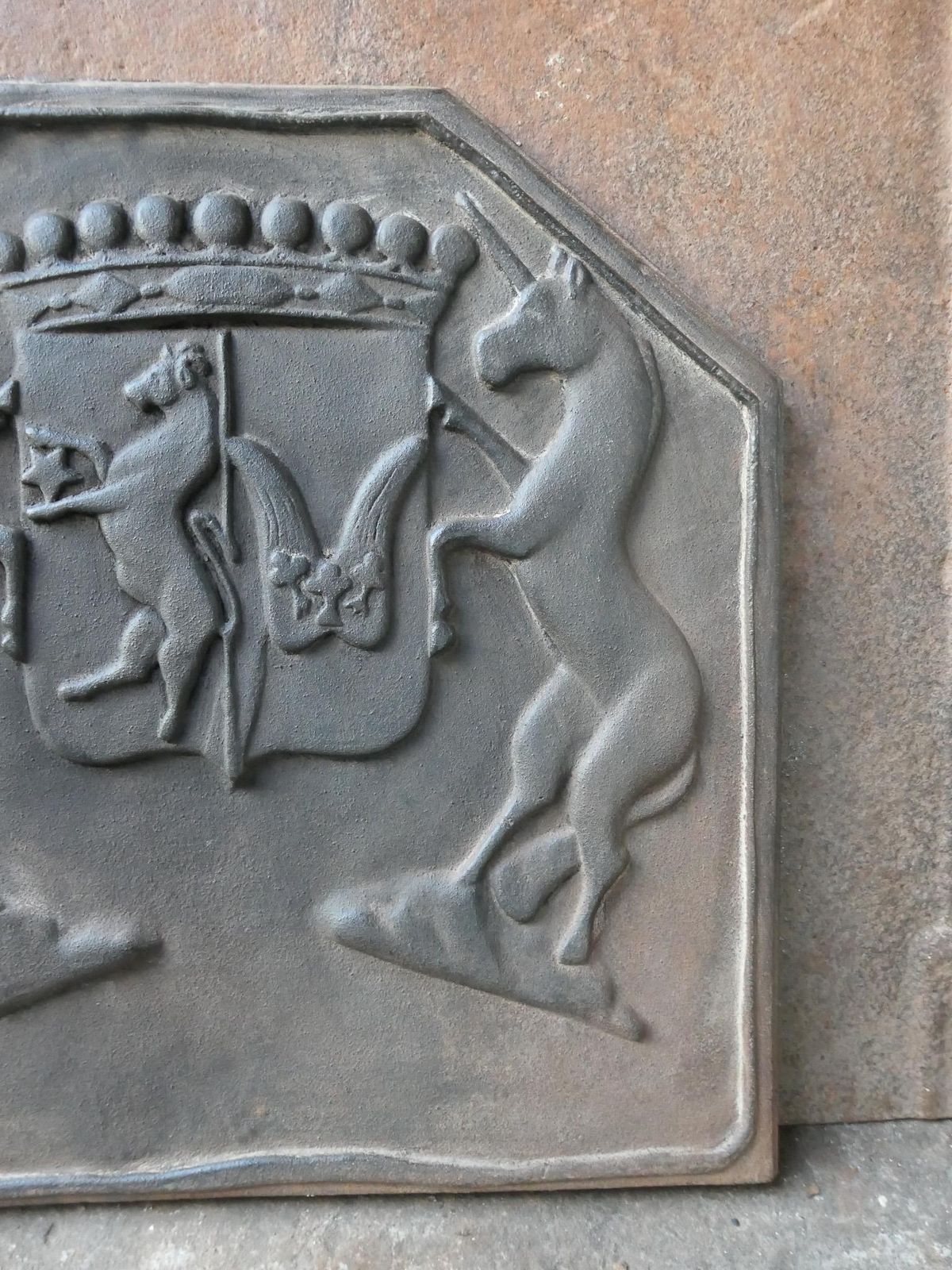 photo furniture 20th Century French Napoleon III Style 'Coat Of Arms' Fireback / Backsplash