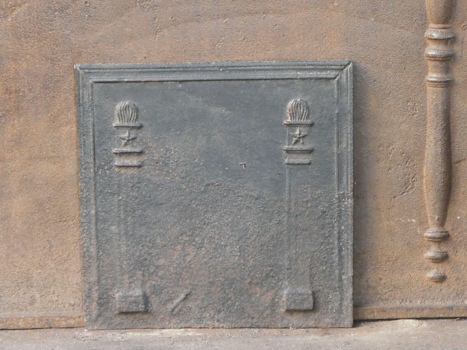 French Neoclassical 'Pillars Of Freedom' Fireback / Backsplash, Early 19th C photo Home Fixtures