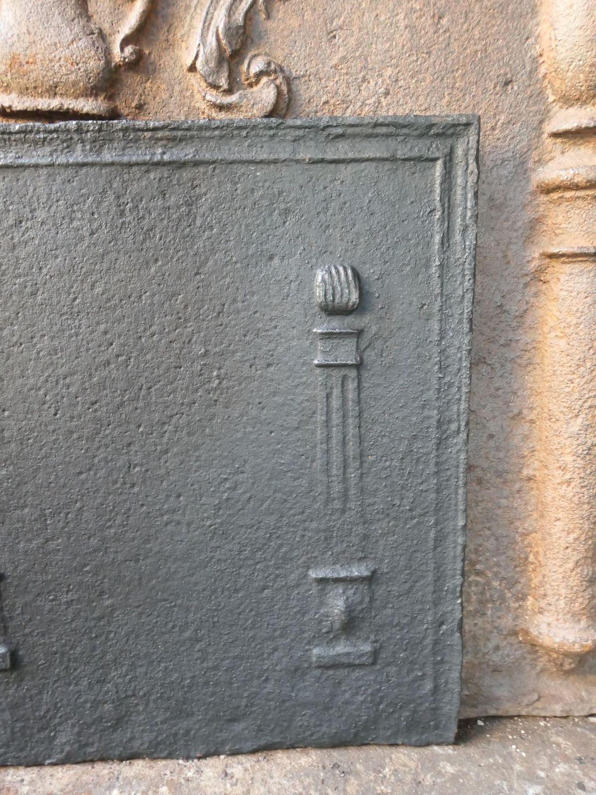 Small French 'Pillars Of Freedom' Fireback / Backsplash, Early 19th Century photo buy